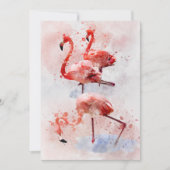 Three Pink Flamingos Watercolor Dankeskarte (Vorderseite)