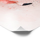 Three Pink Flamingos Watercolor Fotodruck (Ecke)