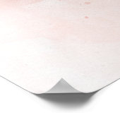 Three Pink Flamingos Watercolor Poster (Ecke)