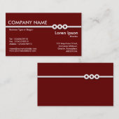 Three Portholes Line - Dark Maroon Visitenkarte (Vorne/Hinten)