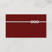 Three Portholes Line - Dark Maroon Visitenkarte (Rückseite)