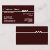 Three Portholes Line - Dunkelbraun Visitenkarte (Vorne/Hinten)