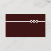 Three Portholes Line - Dunkelbraun Visitenkarte (Rückseite)
