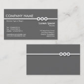 Three Portholes Line - Gray Visitenkarte (Vorne/Hinten)