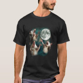 Three Possum Moon 3 Opossum Funny Weird Curem T-Shirt (Vorderseite)