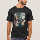 Three Possum Moon | 3 Opossum-Weiß-Meme T-Shirt (Vorderseite)