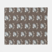 Three Pumpkin Hello Fall Fleecedecke (Vorderseite (Horizontal))