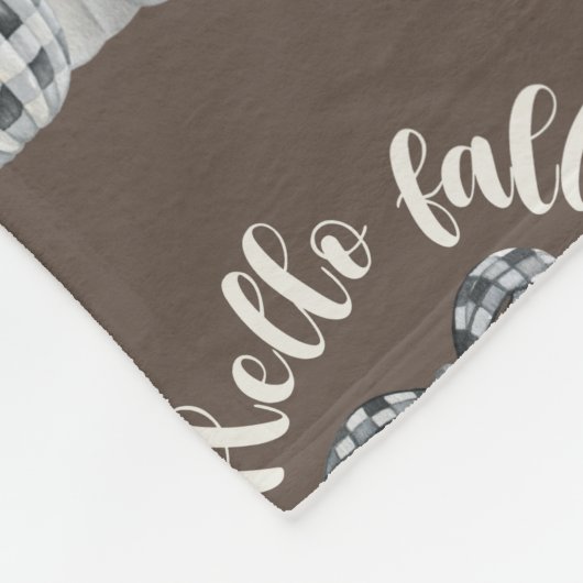 Three Pumpkin Hello Fall Fleecedecke (Ecke)