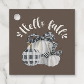 Three Pumpkin Hello Fall Geschenkanhänger (Vorderseite)