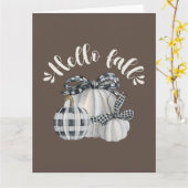 Three Pumpkin Hello Fall Karte (Gelbe Blume)