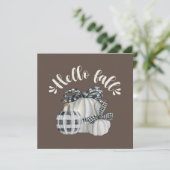 Three Pumpkin Hello Fall Karte (Stehend Vorderseite)