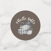 Three Pumpkin Hello Fall Konfetti (Klein Vorderseite)