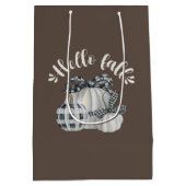 Three Pumpkin Hello Fall Mittlere Geschenktüte (Rückseite)