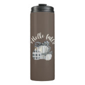 Three Pumpkin Hello Fall Thermosbecher (Vorderseite)