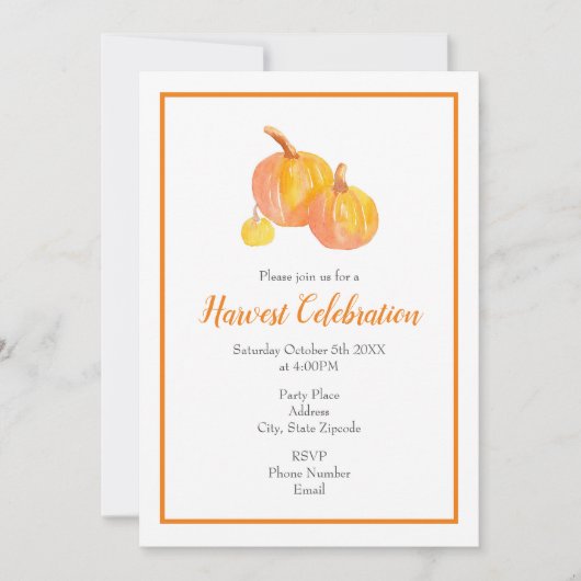 'Three Pumpkins' Einladung (Vorderseite)