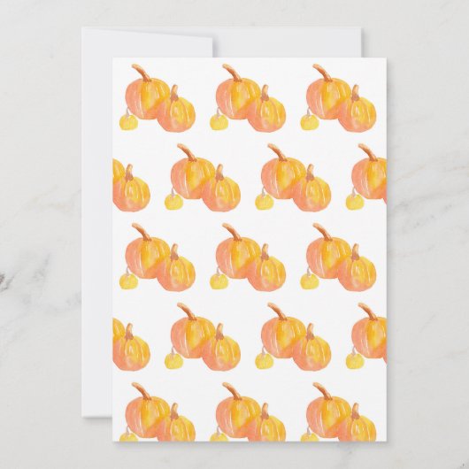 'Three Pumpkins' Einladung (Rückseite)