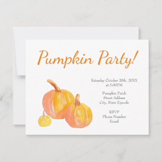 'Three Pumpkins' Einladung (Vorderseite)