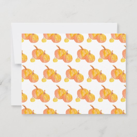 'Three Pumpkins' Einladung (Rückseite)