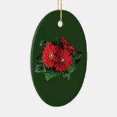 Three Red Gerbera Daisies Keramikornament (Rechts)