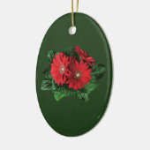 Three Red Gerbera Daisies Keramikornament (Links)
