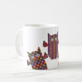 Three Red Owls Coffee Tasse (Vorderseite Links)