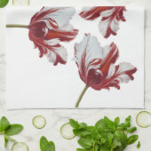 Three Red Tulips Geschirrtuch (Gefaltet)