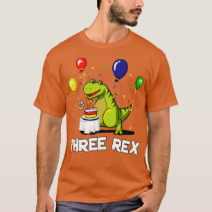 Three Rex 3. Geburtstags Party TRex Dinosaur T-Shirt