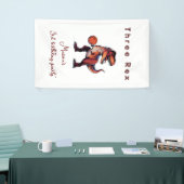 Three-Rex basketball Dino birthday welcome sign Banner (Messeveranstaltung)