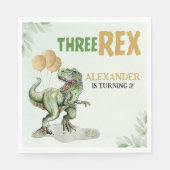 Three Rex - Birthday Boy with Dinosaur Theme Serviette (Vorderseite)