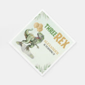Three Rex - Birthday Boy with Dinosaur Theme Serviette (Ecke)