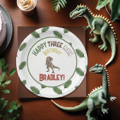 Three Rex Birthday Watercolor Dino Pappteller