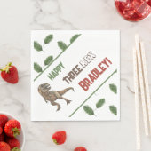 Three Rex Birthday Watercolor Serviette (Beispiel)
