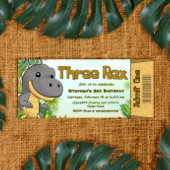 Three Rex Boy 3rd Birthday Ticket Einladung