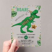 Three Rex Dinosaur 3. Geburtstag Acryleinladungen (Insitu (Handheld))