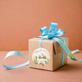 Three Rex Dinosaur 3. Geburtstag Runder Aufkleber