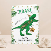 Three-Rex Dinosaur 3rd Birthday Karte