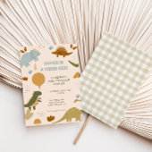 Three Rex Dinosaur 3rd Boy Birthday Invitation Einladung