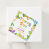 Three Rex Dinosaur 3rd Third Birthday Party Geschenkanhänger (Beispiel)