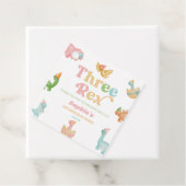 Three Rex Dinosaur 3rd Third Birthday Party Geschenkanhänger (Beispiel)