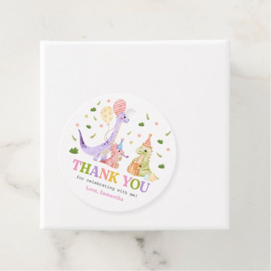 Three Rex Dinosaur Birthday Geschenkanhänger (Beispiel)