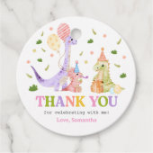 Three Rex Dinosaur Birthday Geschenkanhänger (Vorderseite)