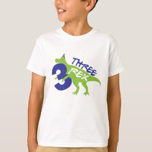 Three Rex Dinosaur Geburtstag T-Shirt