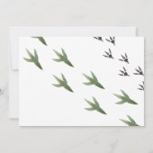 Three-Rex Dinosaur Geburtstagseinladung Einladung (Rückseite)