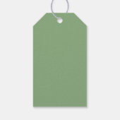 Three-Rex Dinosaur GeburtstagsgeschenkTags | Green Geschenkanhänger (Rückseite)