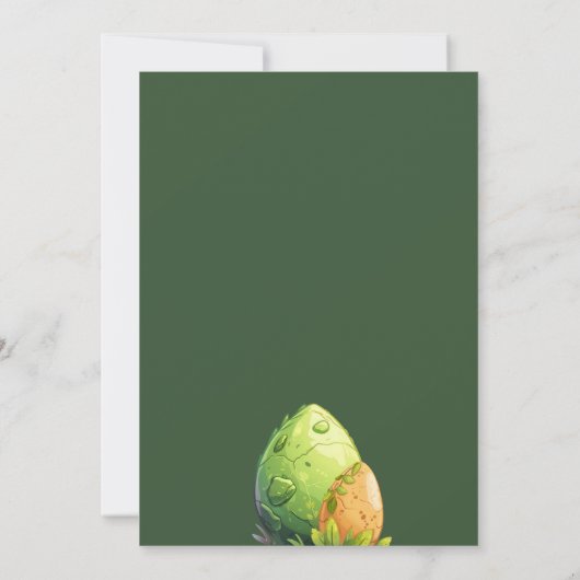 Three Rex Dinosaur-Kindergeburtstag Einladung (Rückseite)