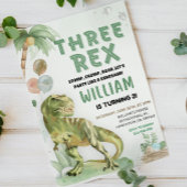 Three Rex dinosaurier electronic Dino 3. Geburtsta Einladung