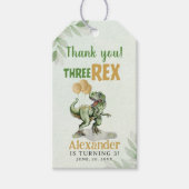 Three Rex - Funny Birthday 3rd Boy Dinosaur Geschenkanhänger (Vorderseite)