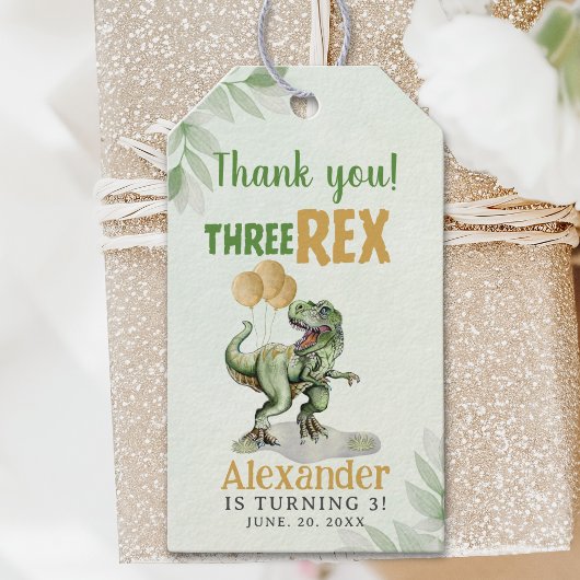 Three Rex - Funny Birthday 3rd Boy Dinosaur Geschenkanhänger
