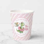 Three Rex Girl Birthday Party Pappbecher (Vorderseite)
