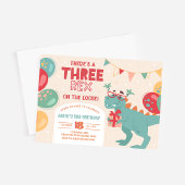 Three Rex Invitation Boy. Dinosaur 3rd Birthday Einladung